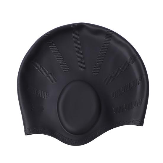 Silikon-Badehaube für Erwachsene, Wasserdicht, Rutschfest, Elastische Pool-Badekappe, für Männer und Frauen, Gehörschutz, Badekappe für kurzes und langes Haar