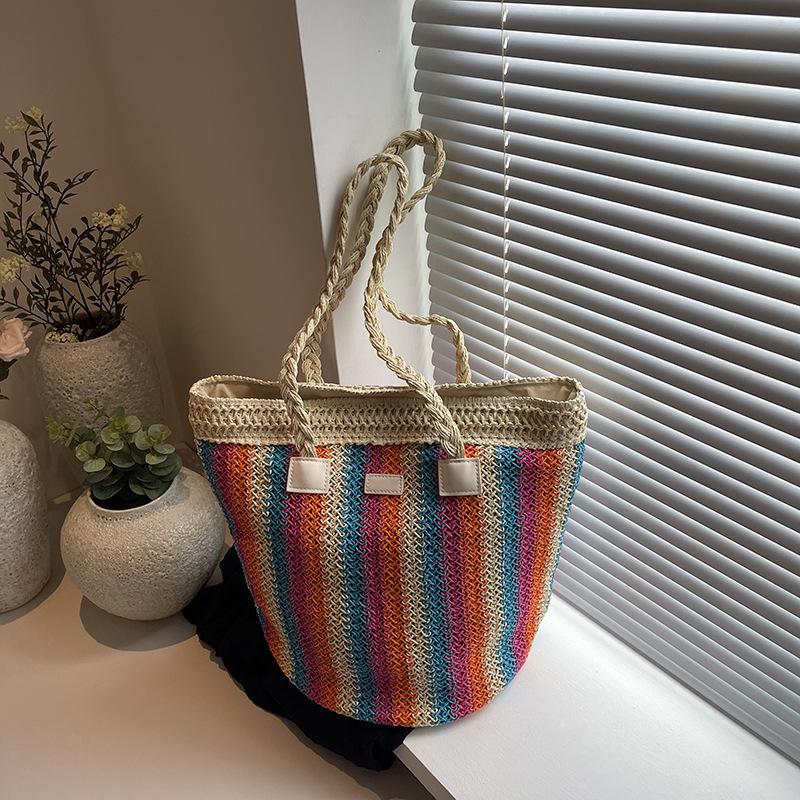

Fashion commuter shoulder straw bag women s new large-capacity tote bag seaside vacation beach bag