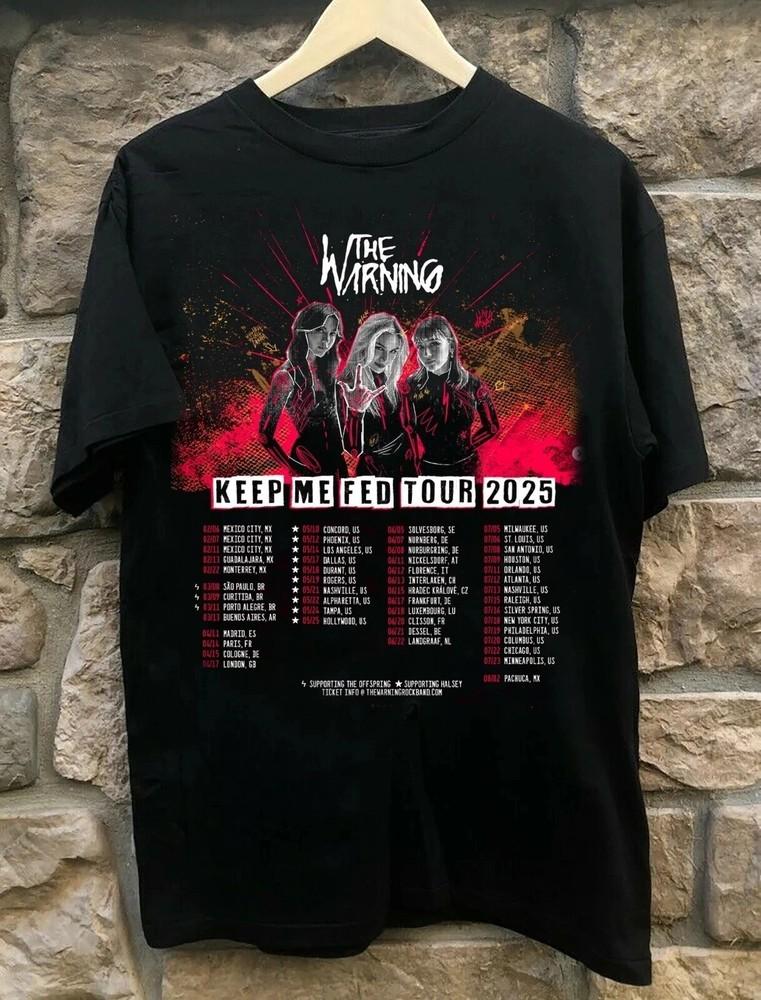 NEW!!! The Warning Band Poster Tour 2025 Black All Size Unisex T-Shirt S