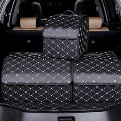 Auto Kofferbak Opbergdoos Grote Capaciteit Multifunctionele Gereedschapsopbergtas Auto Lederen Opbergen Opruimen Opvouwbaar Voor Nood Opbergdoos