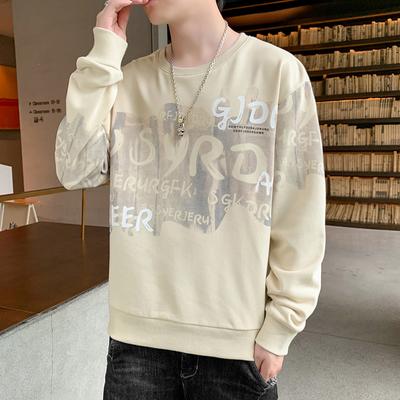 Men's Sweatshirt Spring and Autumn New Pullover Round Neck Printed Sweatshirt Versatile Loose Casual Men's Tops Men's Clothing