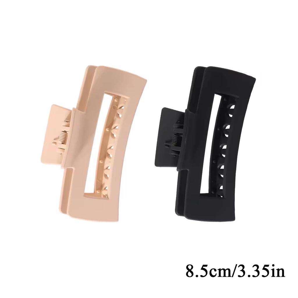 4pcs Simple Acrylic Hair Claw Clips for Women Solid Color Square Big Hair Claw Clips Fashion Shark Clip Girls Hair Accessories