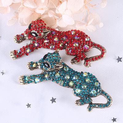 Strass Gepard Brosche Pin Zubehör Kragen Pin Kleidung Zubehör