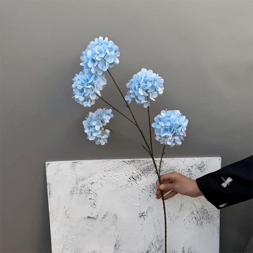 5 Köpfe Künstliche Hortensienblüten Schneeball-Viburnum Fake Blumendekoration Hochzeitsdekoration