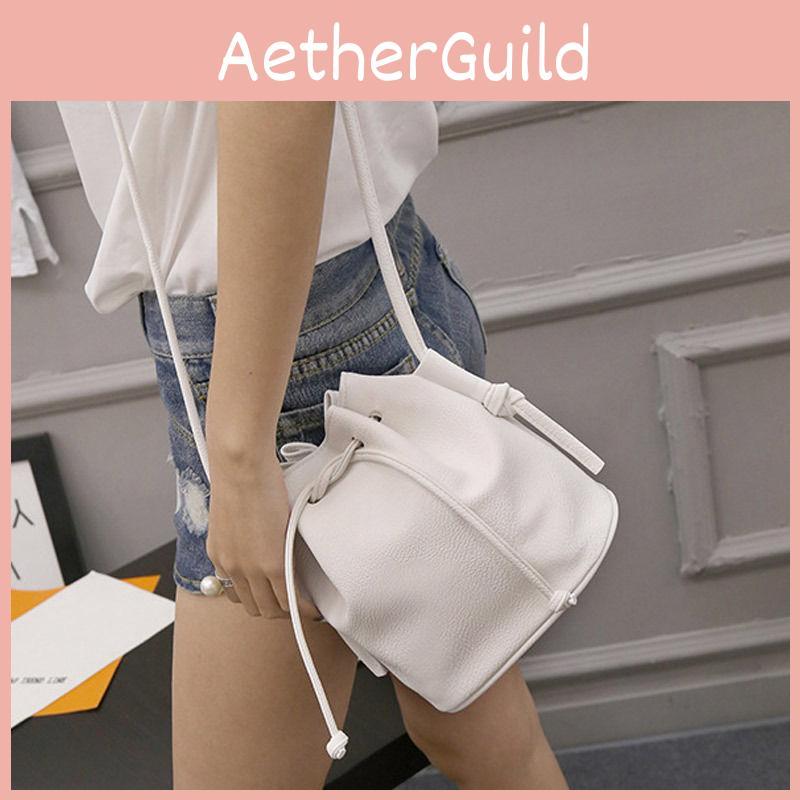 Elegant Hot Sale Women Handbag Small Bucket Shape Bags Pu Leather Shoulder Crossbody Bag With Timeless Design