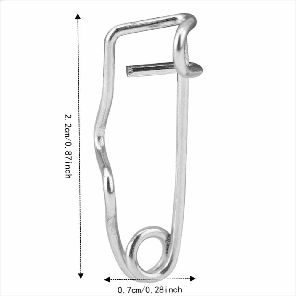 100Pcs Silver Safety Pins Metal Steel Wire S-Shaped Pins Sturdy Curved Safety Pins  For Sewing