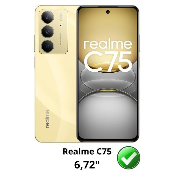 Verre Trempé - Phonillico® - Realme C75 - Pack 2 - Résistant aux rayures - Protection écran