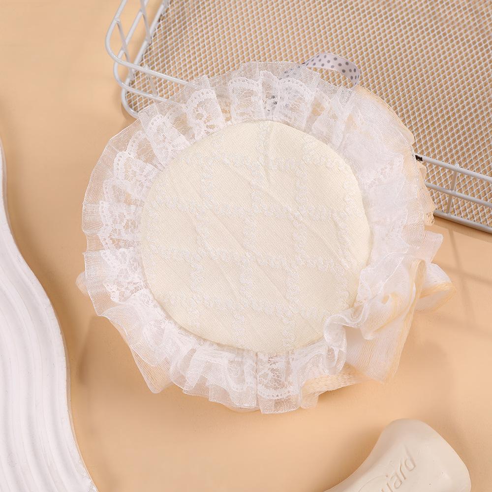 

Luxury Bath Sponge Set, Lace - Trimmed Shower Loofah & Bath Flower for Gentle Exfoliation слоновая кость