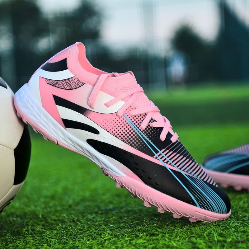 New Mens Soccer Shoes Boys Adults Futsal Sports Football Boots Grass Cleats Indoor Outdoor Ultralight Long Spikes Turf FG/TF