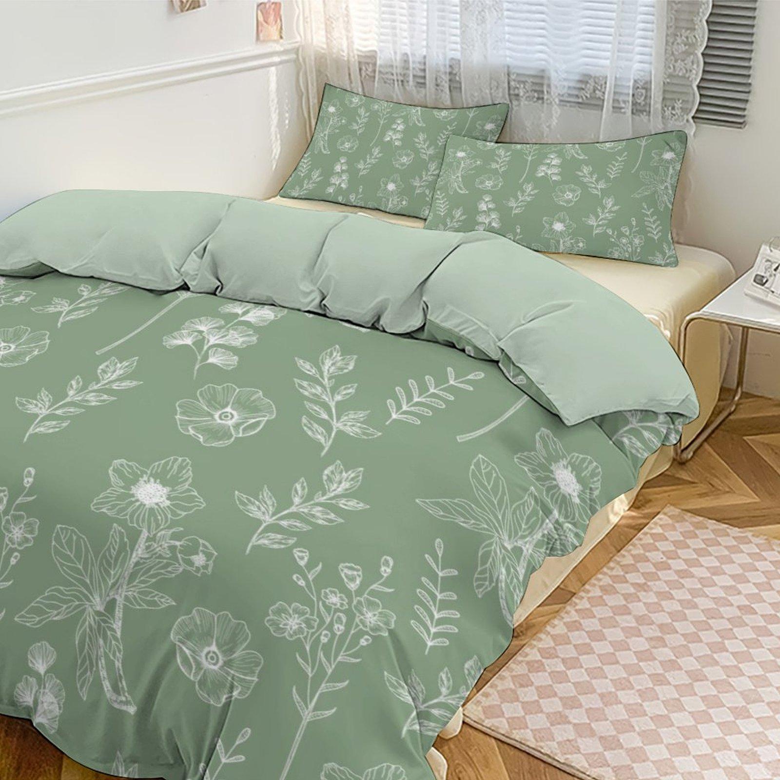 

Comfortable High - Quality Skin - Friendly Bedding Set: Duvet Cover + 2 Pillowcases, Thickened & Warm, For Home & Hotel Twin