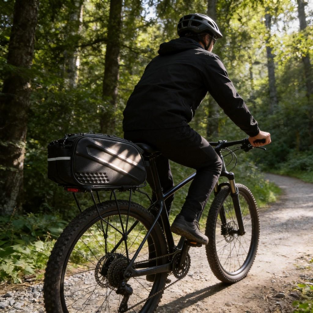 Fahrrad-Gepäckträgertasche Mit Hartschale PVC Für Mountainbike Aufbewahrungslösung