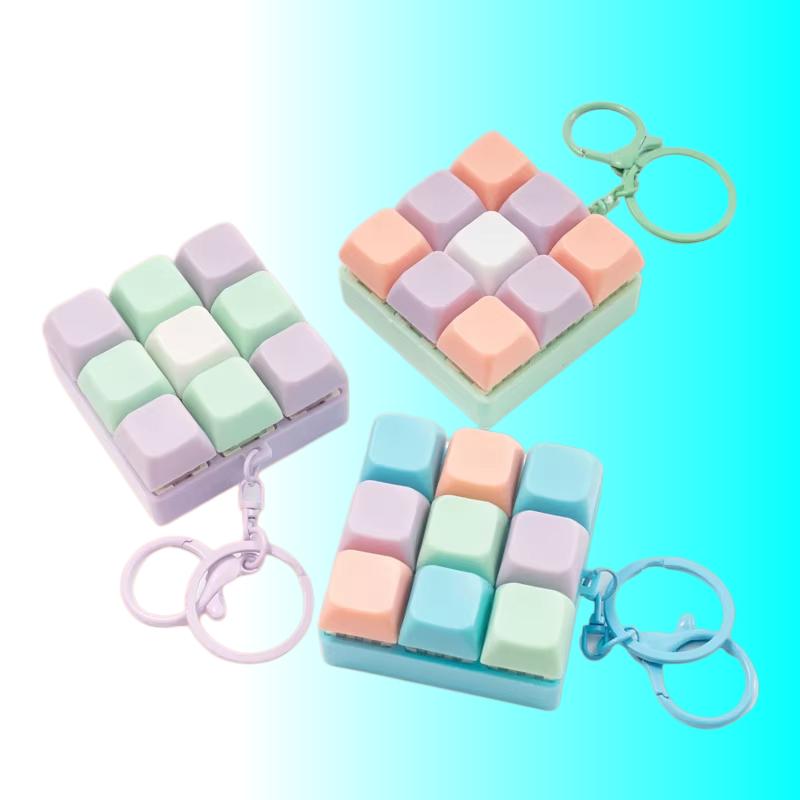 Fidget Decompression 9 Keyboard Key Toy For Adults Antistress Toys Anti Stress Finger Keyboard Games