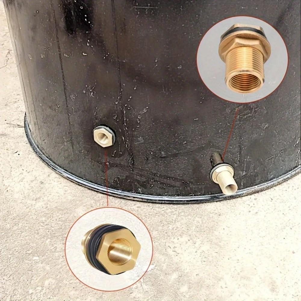 2PCS Water Butt Water Tank Tap Buckets Connector Watering Equipment Water Storage Rain Barrels Brass Tap Click-Lock Fitting