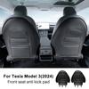 Suede Leather Anti-Kick Door Sticker for Tesla Model 3 Model Y 2017-2026 Interior Protection