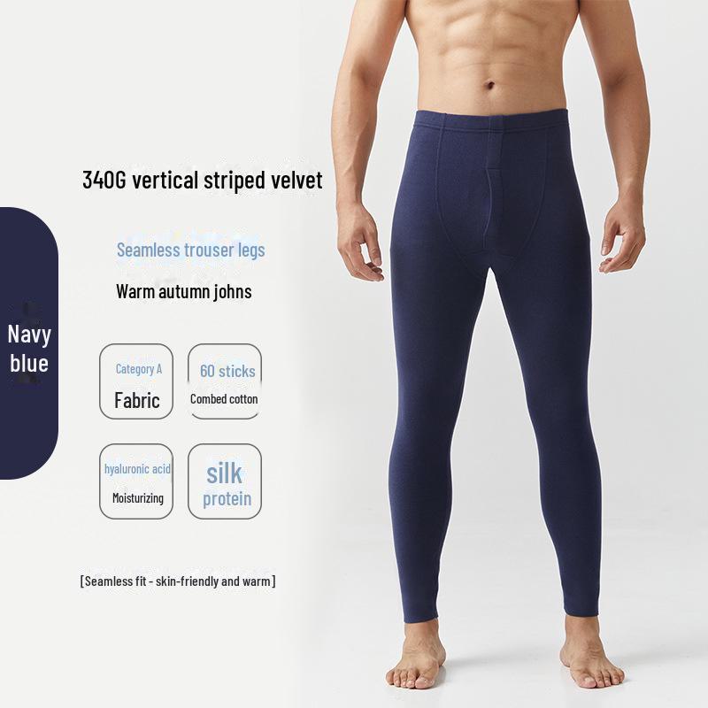 Herren Deutscher Samt Thermo Unterwäsche Set - Nahtlos, Antibakteriell, Übergröße für Herbst/Winter