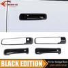 For 2009-17 2018 DODGE RAM GLOSS BLACK 2 Door Handle COVERS W/ KH W/ 2 SMTKH