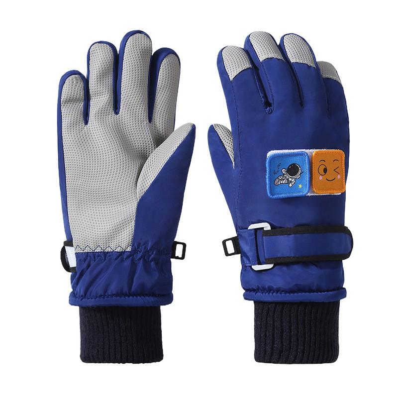 Kids Winter Skiing Gloves Touchscreen Warm Fleece Lined Windproof Anti-Slip Cycling Outdoor Boys Girls