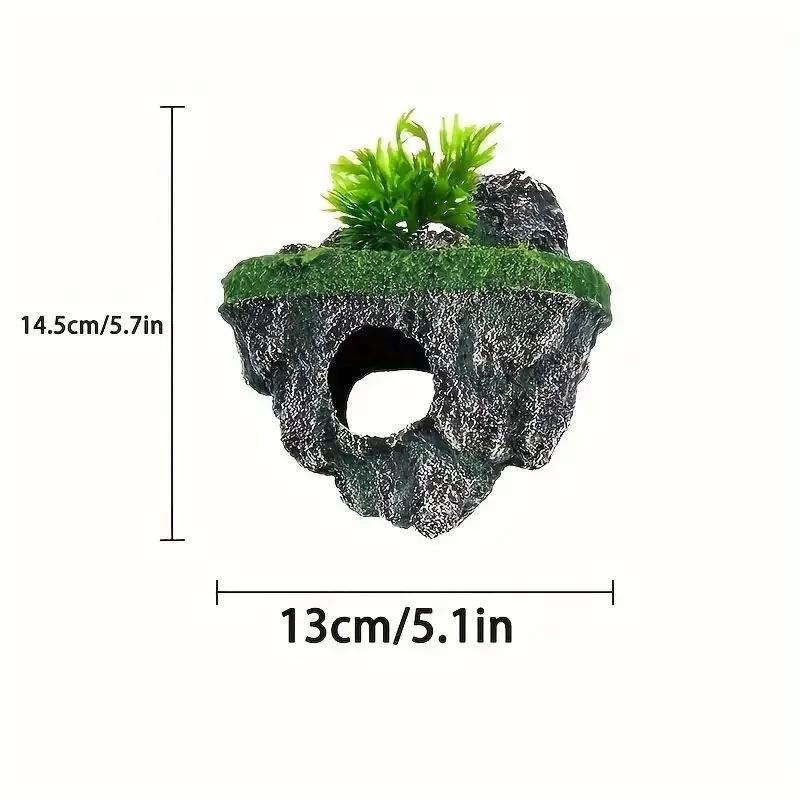 Fish Tank Landscaping Ornamental Rockery Simulation Resin Process Aquarium Decoration Explosive Rock Decoration Fish Hiding Cave
