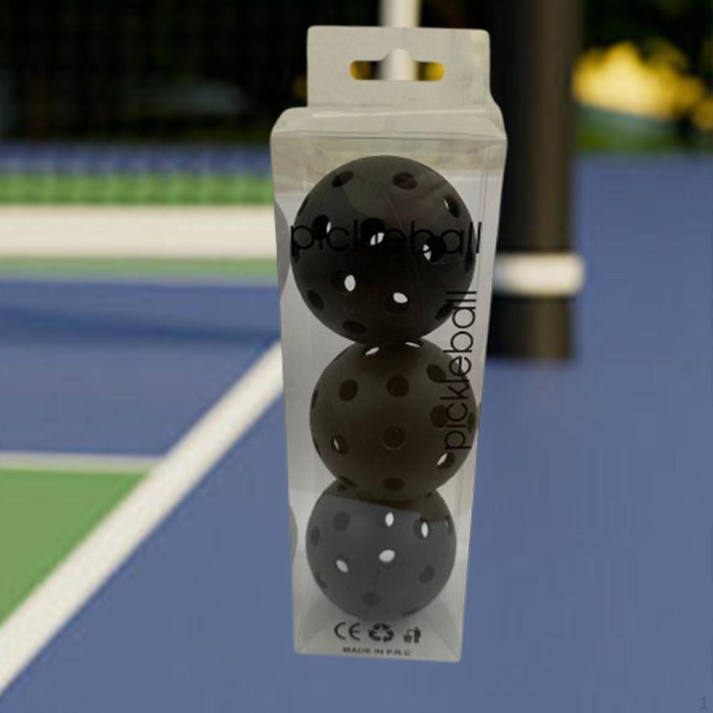 3x Pickleball Balls Pickle Practice Competition Tournament Pickleballs Yellow