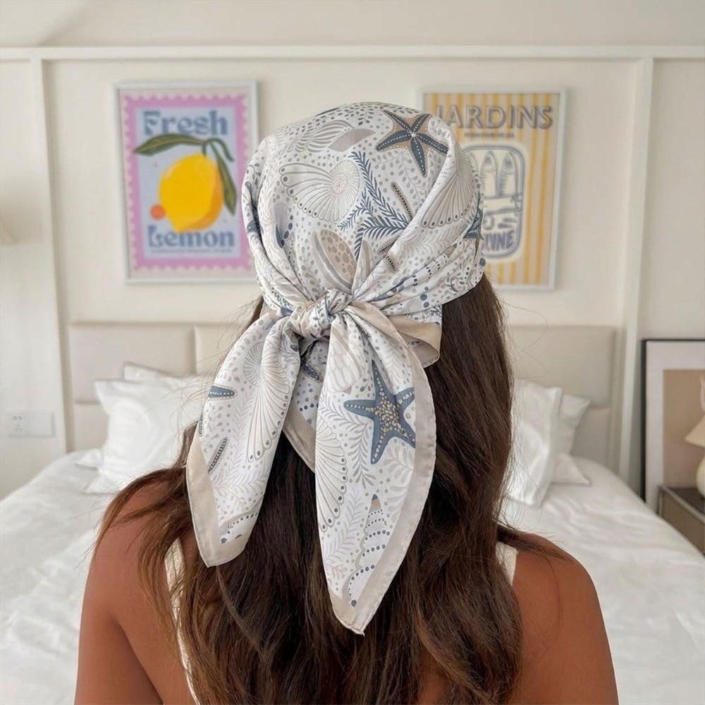 Starfish Ribbon Hair Bands Satin Turban Headwrap New Neck Hair Tie Girls