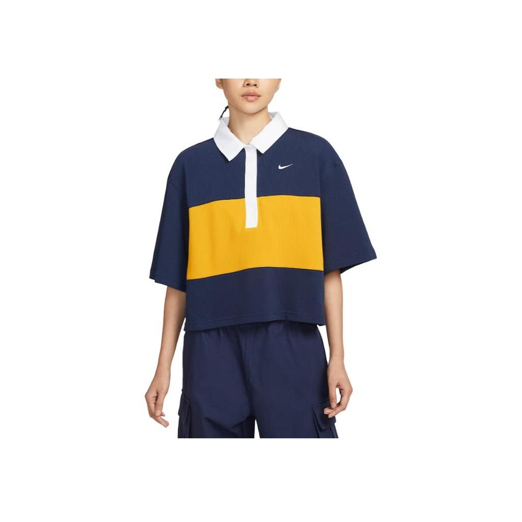 Nike Sportswear Polo Soft Fashion Versatile Short Sleeve T-Shirt Women Tops IB2154410