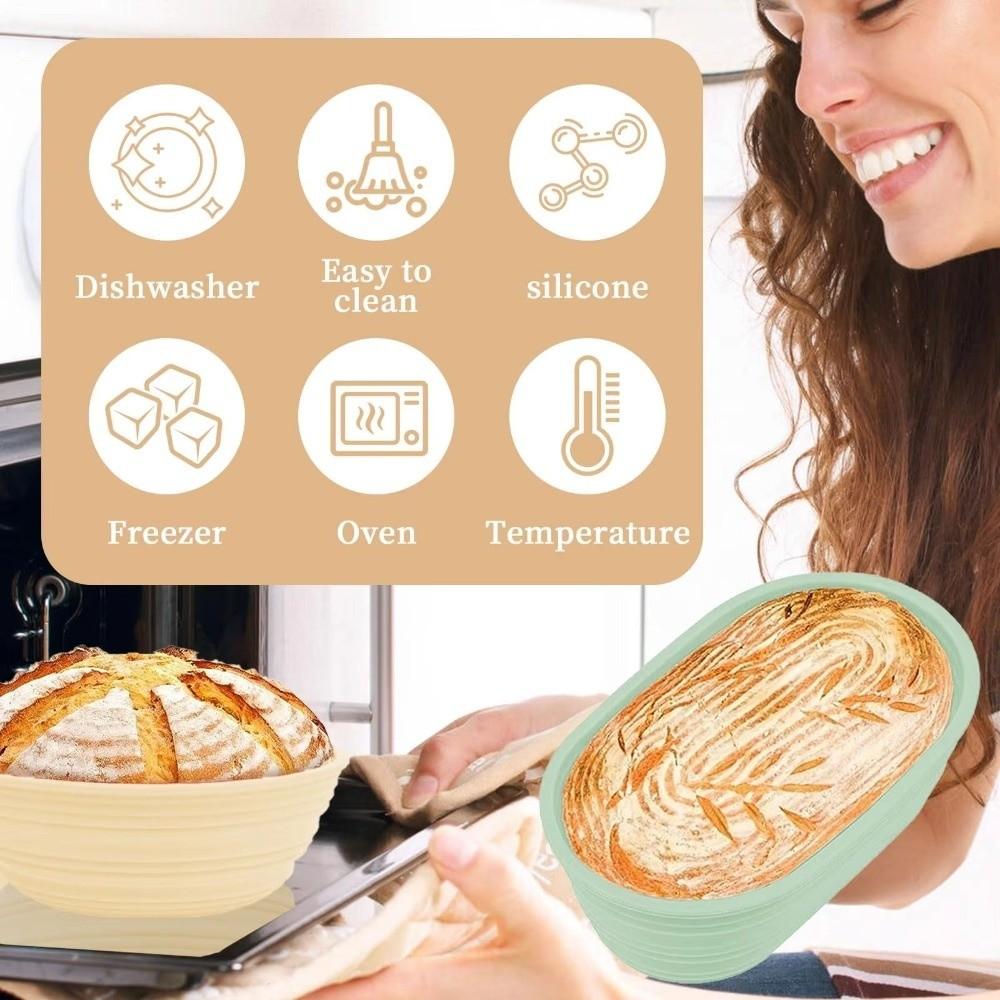 Gifts Foldable Bread Fermentation Basket Large Capacity Oven Baking Bread Fermentation Mold Silicone Baking Utensils