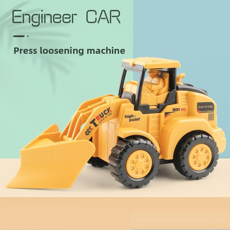 Construction Vehicle Excavator Toy With Inertia Pull Back For Play Interactive