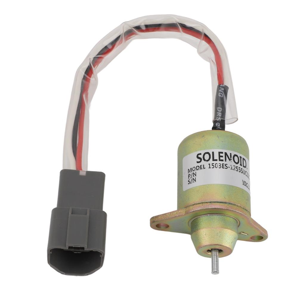 Gold Engine Stop Solenoid Iron Shutdown Solenoid Valve Durable Fuel Shut Off Solenoid