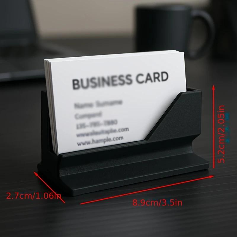Desktop Business Card Holders – Slanted Plastic Card Stands for Office, Storefront & Conference