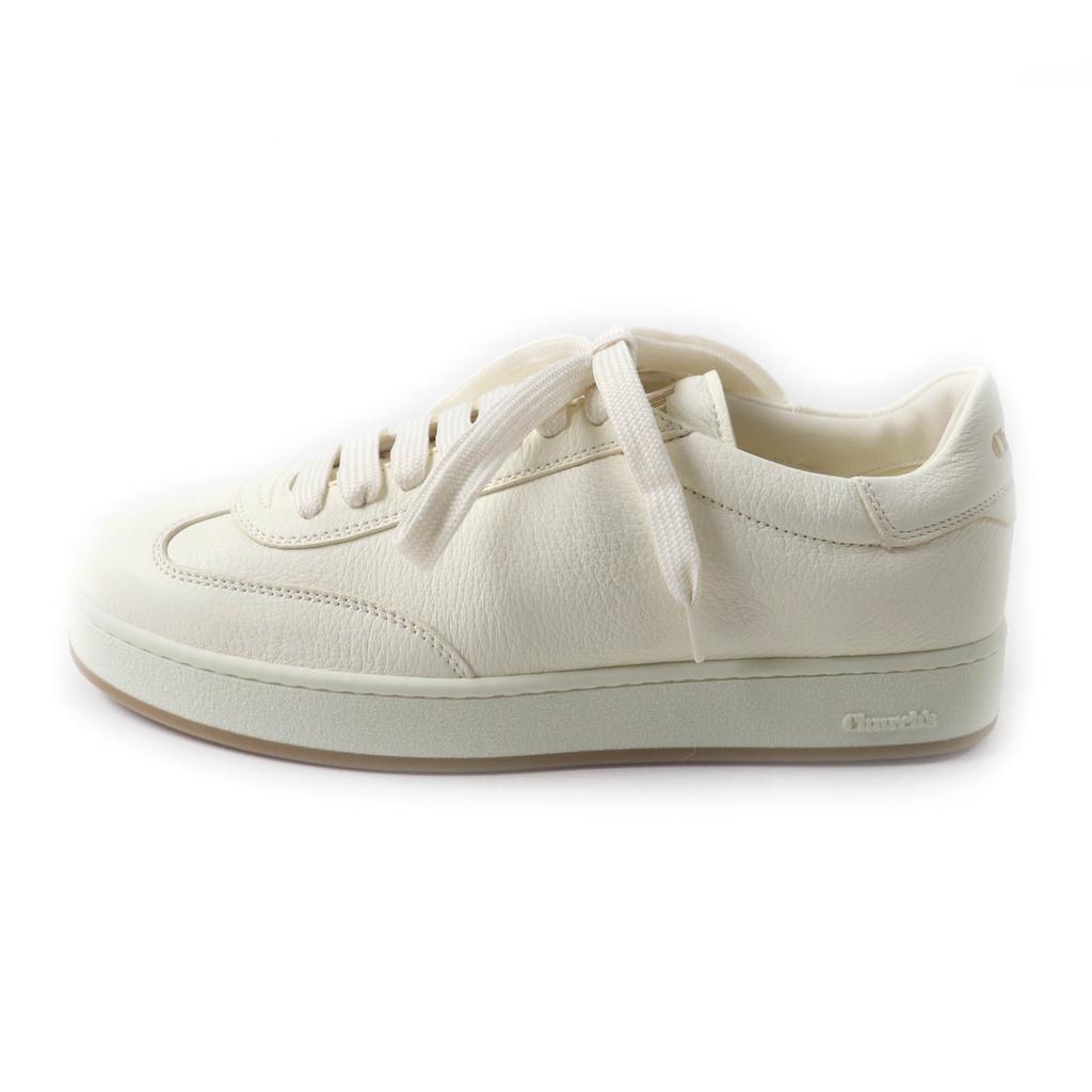 Pristine CHURCH'S sneakers LAURELLE Deerskin lace-up Ivory Dearskin Leather Women 38 Used