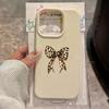 Leopard Print Bow Lychee Texture Phone Case For iPhone 17 16 15 14 13 12 11 Pro Max 17 Air 15 14 Plus X XS XR 16E Soft Cover