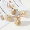 2PCS/1SET Pet Toy Ball Self-soothing Rattan Rattan Ring Sound Ball Hand-woven Double Ball Set Cat Toy Cat Supplies