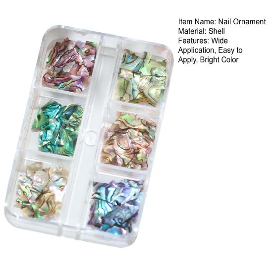 1 Box Nail Decoration Irregular Shape Ultra-Thin Bright Color Shiny Surface Eco-friendly Color-changing Nail Decor Manicure