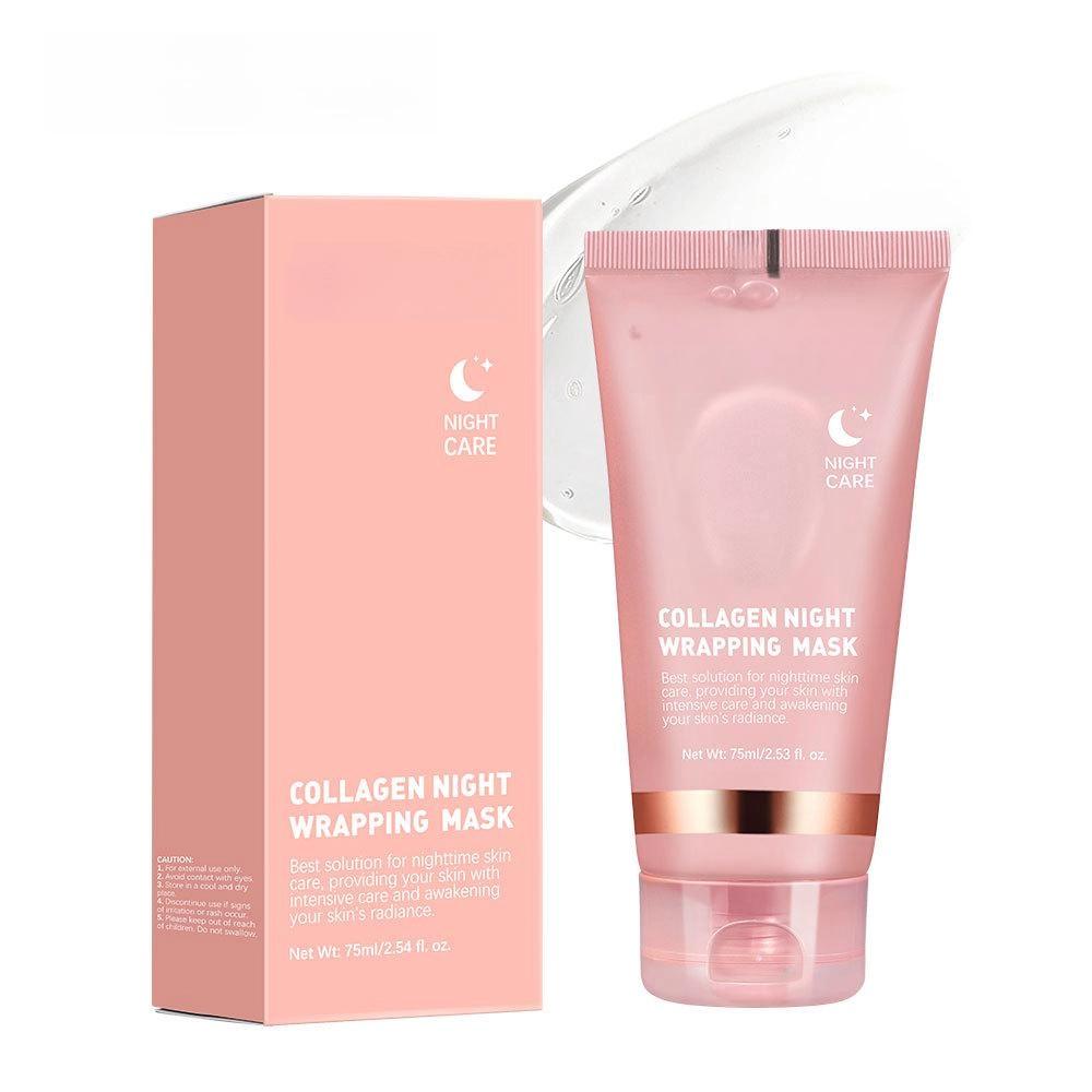 

75 мл коллагеновая ночная маска-обертывание для лица, корейская коллагеновая ночная маска-обертывание, глубоко увлажняющая ночная маска-крем 1PCS