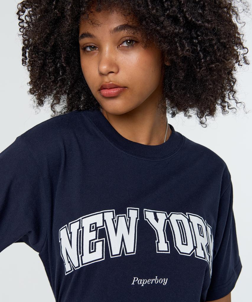 PAPERBOY New York Short Sleeve T-Shirt - Navy