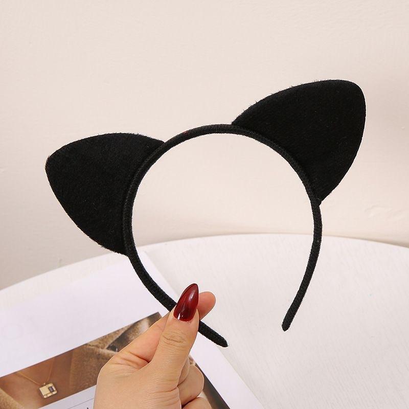 Sex-Accessoires Halloween-Party Maskerade Pussy Girl Kopfschmuck Schwarz Niedliche Pussy-Hasenohren Stirnband