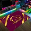 Brisbane Broncos Design Crystal Velvet Carpet Cozy Non?Slip Printed Rug For Bedroom Living Room Entrance