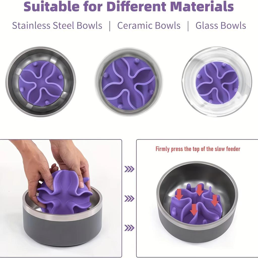1 ks Měkký silikonový zpomalovací podložka do psí misky - Stimuluje mysl a podporuje zdravé trávení Vhodné pro všechny velikosti