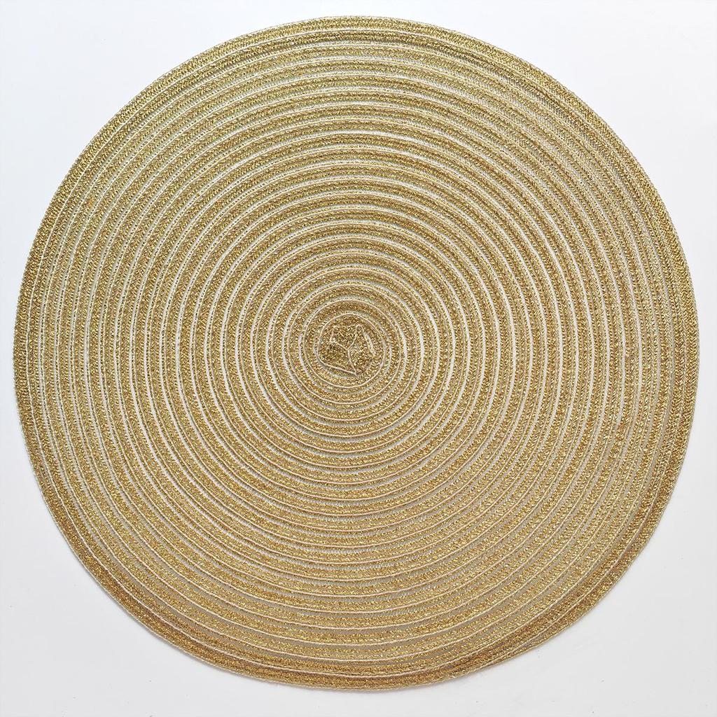 Runder Platzset aus nordischer Baumwolle - Hitzebeständig, Dekorative Ramie-Untersetzer, Verbrühschutzmatte