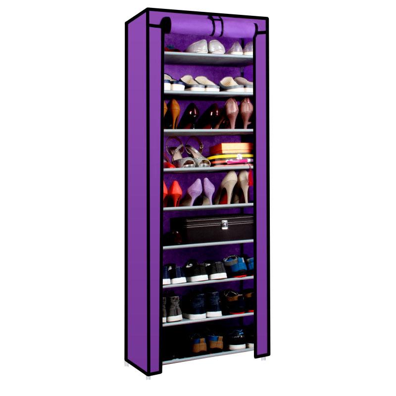 Metal Multi-Layer Space-Saving Shoe Rack Cabinet for Home and Dormitory