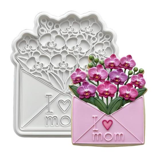 Flower Cookie Cutter Sunflower Rose Tulip Shape Biscuits Molds for Baking Fondant Pastry Biscuit Clay DIY Molds Gifts for Mother's Day Valentine's Day