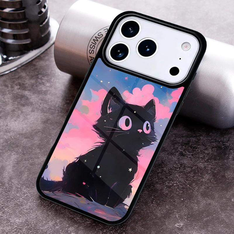 Cartoon Cat Phone Case For iPhone 17 16 15 14 13 12 11 Pro Max Plus 17Air Soft Silicone Cover
