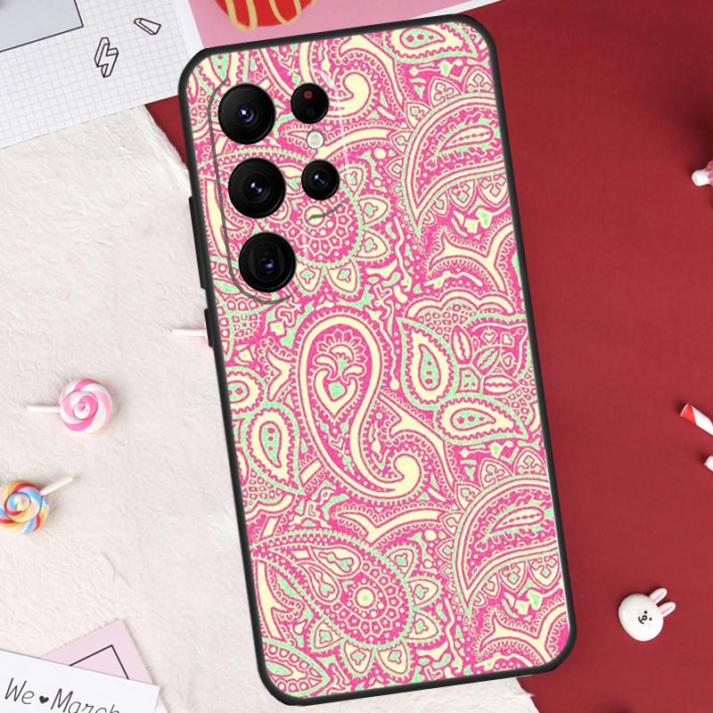 

Paisley Pattern Case For Samsung Galaxy S24 FE S20 FE S21 S22 S23 S25 S26 Ultra S10 Plus S25 FE Cover Shell Galaxy S25 Plus