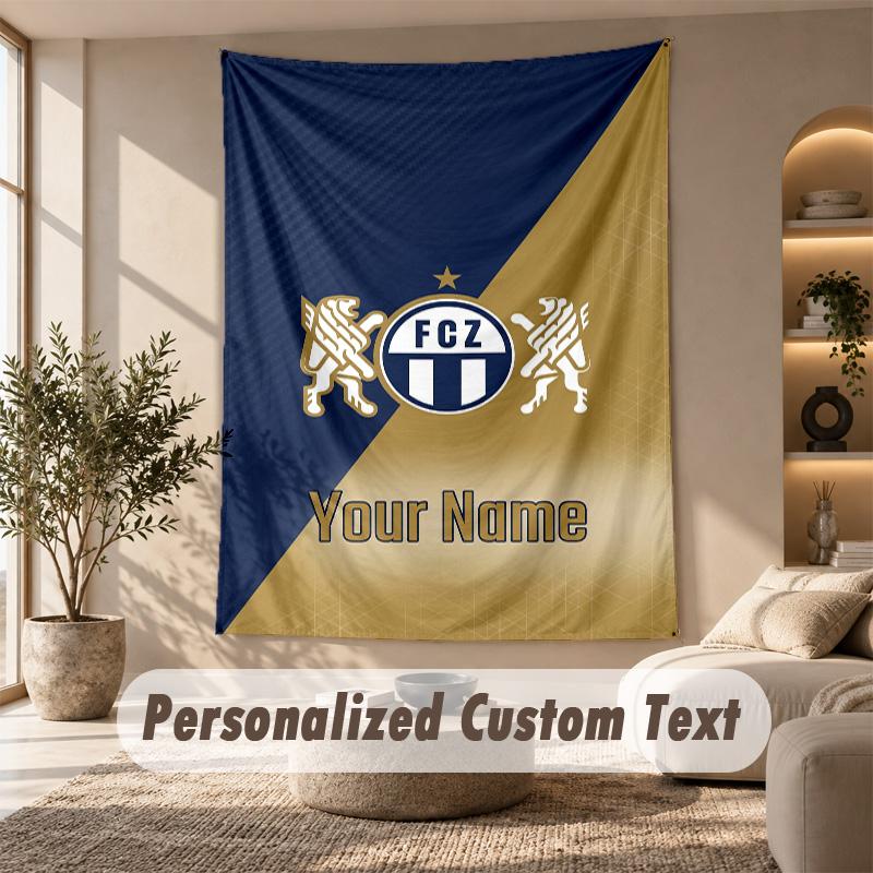 Tapestry Custom Name Text, Wall Hanging Tapestry Home Room DecorFC Zürich