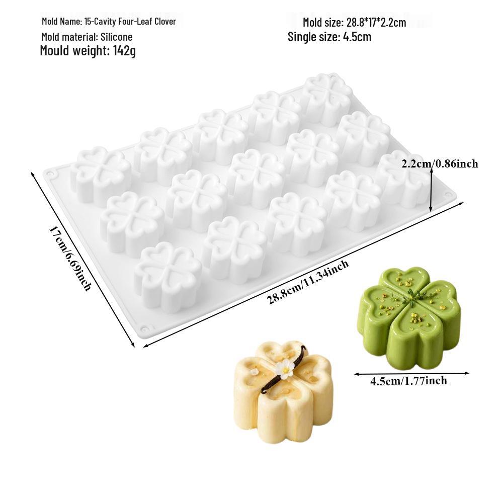 6-Cavity Flower & Heart Silicone Mousse Mold for Chocolate and Cakes