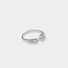 modernlike silver 925 uneven cloud open ring