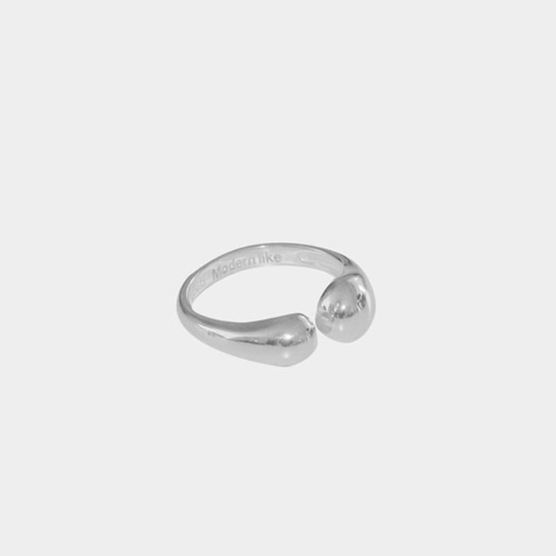 modernlike silver 925 uneven cloud open ring