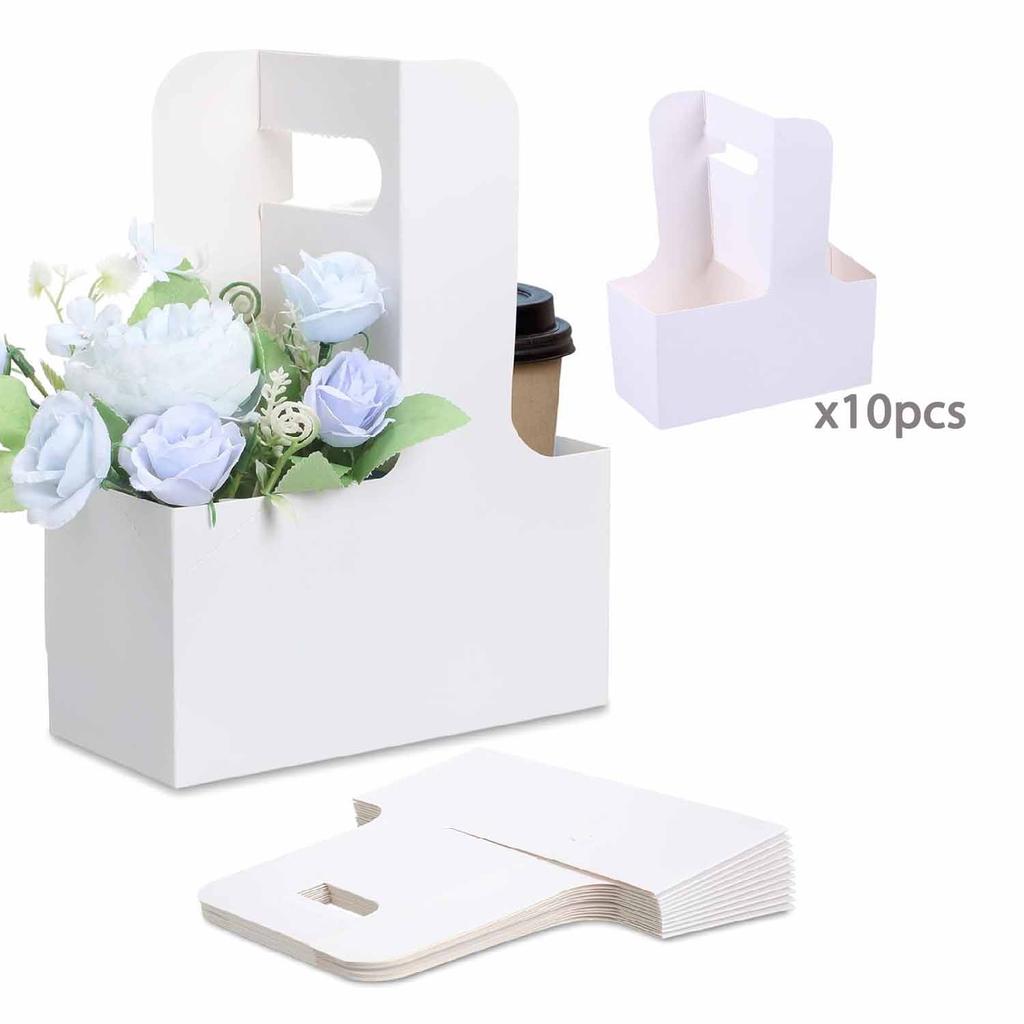 10pcs White Kraft Paper Packaging Box Baking Box Gift Wrapping Box for Party Supplies Wedding Gift Boxes