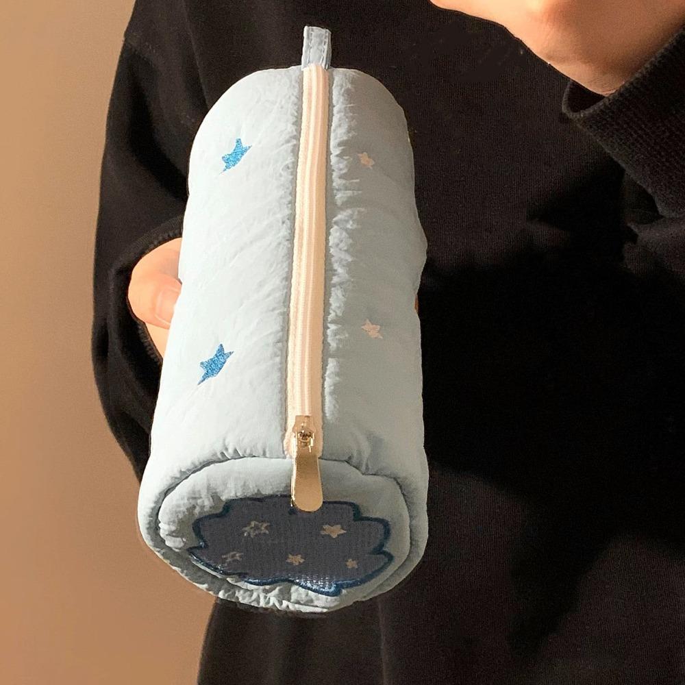 Little Star Pencil Case Pouch Embroidery Desk Storage Bag Cute Makeup Lipstick Bag  Students