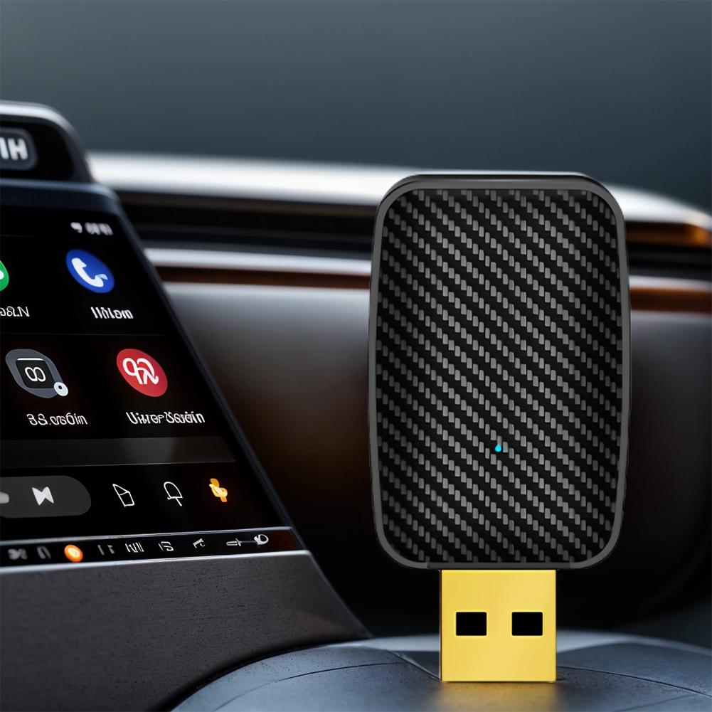 Mini USB Dongle BT WiFi Wireless Carplay Android Auto Adapter Voice Assistant for OEM Wired Carplay Android Auto Car Models